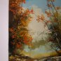 Autumn Original Oil Painting Landscape Trees Palette Knife Art Road Snow Winter Countryside