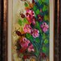 Wild Roses Original Oil Painting Still Life Impasto Pink Flowers Palette Knife Art