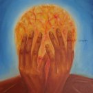 Surrealism Original Oil Painting Figurative Fine Art Portrait Brain Storm Hands Red Blue