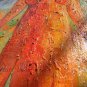 Angels Original Oil Painting Portrait Figurative Art Cityscape Religion Violin Textured Art Orange
