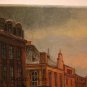 Cityscape Original Oil Painting Cracow Walking People Rain Figurative Fine Art Horse Hansom Cab