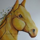 Spring Horse Original Oil Painting Cubism Modern Art Forms Animal Contemporary Surrealism Big Format