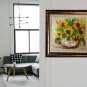 Sunflowers Original Oil Painting Still Life Flowers Impressionism Impasto Palette Knife Art Square
