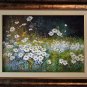 White Daisies Meadow Original Oil Painting Palette Knife Impressionism Impasto Wild Flower Landscape