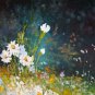 White Daisies Meadow Original Oil Painting Palette Knife Impressionism Impasto Wild Flower Landscape