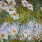 White Daisies Meadow Original Oil Painting Palette Knife Impressionism Impasto Wild Flower Landscape