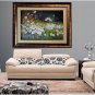 White Daisies Meadow Original Oil Painting Palette Knife Impressionism Impasto Wild Flower Landscape