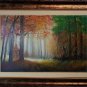 Autumn Glade Original Oil Painting Landscape Forest Fall Trees Palette Knife Fine Art Leaves