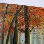 Autumn Glade Original Oil Painting Landscape Forest Fall Trees Palette Knife Fine Art Leaves