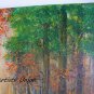 Autumn Glade Original Oil Painting Landscape Forest Fall Trees Palette Knife Fine Art Leaves
