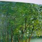 Lake Original Oil Painting Landscape Forest Trees Spring Palette Knife Fine Art Green