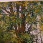 Forest Stream Original Oil Painting Landscape Trees Spring River Palette Knife Fine Art