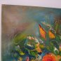 Roses Original Oil Painting Still Life Impasto Orange Flowers Bouquet Palette Knife Fine Art