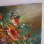 Roses Original Oil Painting Still Life Impasto Orange Flowers Bouquet Palette Knife Fine Art