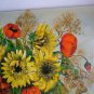 Sunflowers Original Oil Painting Red Poppies Impasto Still Life Palette Knife Textured Fine Art