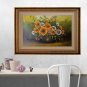 Sunflowers Original Oil Painting White Daisies Impasto Still Life Palette Knife Textured Fine Art