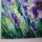Purple Irises Original Oil Painting Meadow Flowers Fine Art Delicate Paint Texture Floral