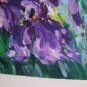 Purple Irises Original Oil Painting Meadow Flowers Fine Art Delicate Paint Texture Floral
