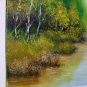 Autumn River Original Oil Painting Landscape Forest Fall Trees Palette Knife Fine Art Leaves