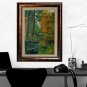 Autumn Forest Original Oil Painting Landscape Fall River Trees Palette Knife Fine Art Leaves