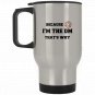 Because I'm The DM That's Why Dungeons and Dragons Inspired Travel Mugs 14oz