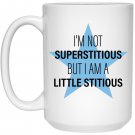 I’m not Superstitious But I am a Little Stitious, The Office TV Show Quote Coffee Mugs 15/11oz