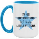 I’m not Superstitious But I am a Little Stitious, The Office TV Show Quote Two-tone rim Coffee Mug