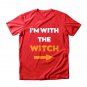 Funny Halloween T-Shirts For Husband I'm With The Witch Men's Tee Black S-3XL