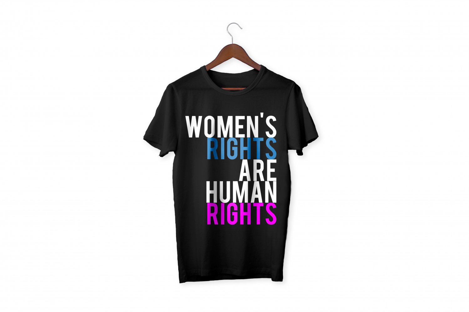 Women's Rights are Human Rights Feminist Pro Choice Feminism Protest T-shirts Black S-3XL