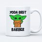 Yoda Best Barber Coffee Mug White 11/15oz Star Wars Fan Gifts For Barbers