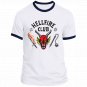 Hellfire Club Logo Ringer Tee Stranger Things 4 Unisex Adult Tshirts S-4XL