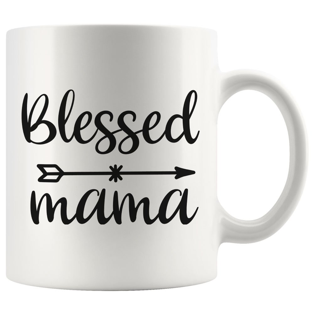 Blessed Mama Birthday Christmas Mothers Day Gifts Coffee Mug White 11/15oz