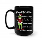 Christmas Grinch Cup Of Fuckoffee One Splash No One Cares Coffee Mug Black 11/15oz