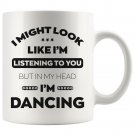 Gifts for Dancers I Love Dancing Coffee Mug White Cup 11/15oz