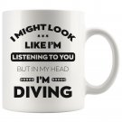 Gifts for Divers I Love Scuba Diving Coffee Mug White Cup 11/15oz