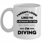 Gifts for Divers I Love Scuba Diving Coffee Mug White Cup 11/15oz