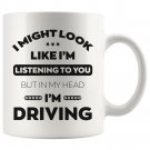 Gifts for Drivers I Love Truck Driving Coffee Mug White Cup 11/15oz