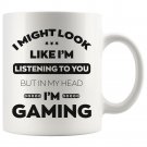 Gifts for Video Gamers I Love Gaming Coffee Mug White Cup 11/15oz