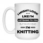 Gifts for Knitters I Love Knitting Coffee Mug White Cup 11/15oz
