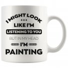 Gifts for Painters I Love Painting Coffee Mug White Cup 11/15oz