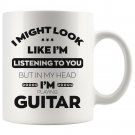 Gifts for Guitarists I Love Playing Guitar Coffee Mug White Cup 11/15oz