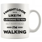 Gifts for Walkers I Love Walking Coffee Mug White Cup 11/15oz