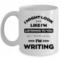 Gifts for Writers Authors I Love Writing Coffee Mug White Cup 11/15oz