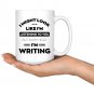 Gifts for Writers Authors I Love Writing Coffee Mug White Cup 11/15oz