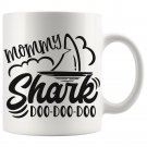 Mommy Shark Doo Doo Doo Coffee Mug Cup White 11/15oz, Birthday Anniversary Mothers Day Gifts For Mom