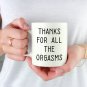 Thanks For All The Orgasms Funny Naughty Birthday Valentines Gifts For Husband Boyfriend Coffee Mug