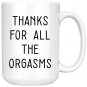 Thanks For All The Orgasms Funny Naughty Birthday Valentines Gifts For Husband Boyfriend Coffee Mug