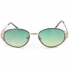 Unique Vintage Classic Ocean Color Lens Womens Sexy Stylish Gold Oval Sunglasses