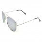 12 Pairs Medium Aviator Sunglasses Silver Frame Silver Mirror Lenses