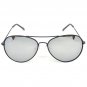 12 Pairs Medium Aviator Sunglasses Silver Frame Silver Mirror Lenses